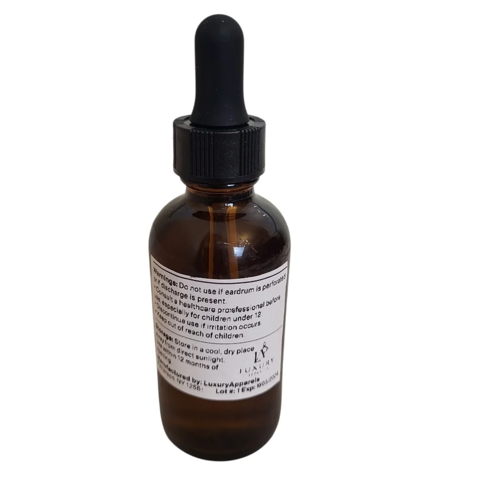 Mullein Ear Oil Herbal Extract in Olive Oil 2 fl oz Bottle
